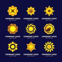 helling zon logo reeks vector