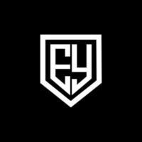 ey brief logo ontwerp met zwart achtergrond in illustrator. vector logo, schoonschrift ontwerpen voor logo, poster, uitnodiging, enz.