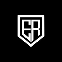 eh brief logo ontwerp met zwart achtergrond in illustrator. vector logo, schoonschrift ontwerpen voor logo, poster, uitnodiging, enz.
