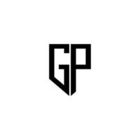 gp brief logo ontwerp met wit achtergrond in illustrator. vector logo, schoonschrift ontwerpen voor logo, poster, uitnodiging, enz.