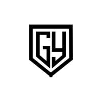 gy brief logo ontwerp met wit achtergrond in illustrator. vector logo, schoonschrift ontwerpen voor logo, poster, uitnodiging, enz.