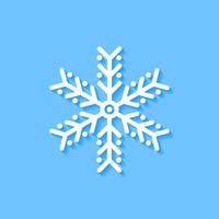 wit sneeuwvlok icoon Aan blauw achtergrond, vector. vector
