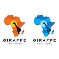 creatief giraffe logo met leuze sjabloon vector