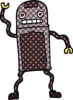 cartoon doodle robot vector