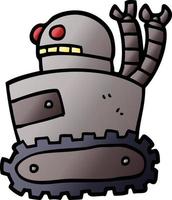 cartoon doodle robot vector