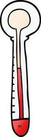 tekenfilm tekening heet thermometer vector