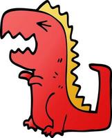 cartoon doodle brullende t rex vector