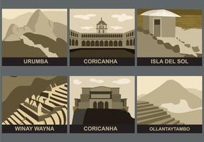 Incas landmarks vector