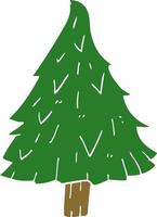 cartoon doodle kerstboom vector