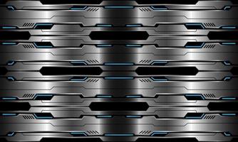 abstract vector technologie futuristische metalen cyber blauw licht macht zwart meetkundig ontwerp naadloos patroon achtergrond