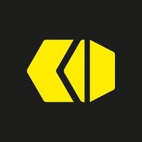 modern meetkundig logo ontwerp geel vector