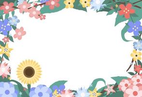 bloemen frame achtergrond vector