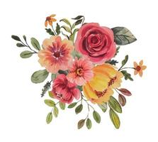 aquarel bloemboeket vector