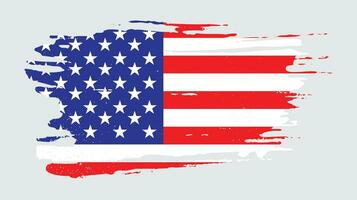kleurrijk Amerikaans grunge structuur vlag vector