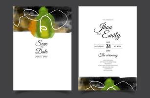 minimalistisch hand- geschilderd abstract voor een bruiloft uitnodiging, ansichtkaart of brochure Hoes ontwerp vector