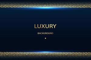 luxueus donker blauw achtergrond met goud lijnen en neon verlichting.vector vector