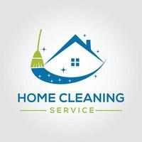 huis schoonmaak onderhoud logo vector