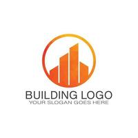 abstract gebouw structuur logo ontwerp echt landgoed, architectuur, bouw vector logo. logo ontwerp met reclame gebouw. bedrijf logo idee.