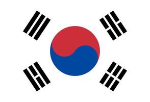 illustratie van de vlag van Zuid-Korea vector