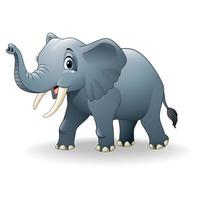 vrolijke olifant cartoon vector