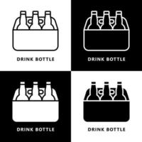 drinken fles icoon tekenfilm. drank voedsel en drinken vector logo