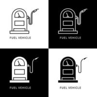 brandstof voertuig icoon tekenfilm. benzine station symbool vector logo