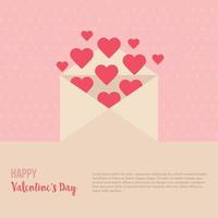 schattig Valentijnsdag dag groet kaart vector