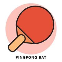 pingpong knuppel icoon tekenfilm. tafel tennis sport symbool vector