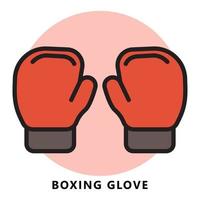 boksen handschoen icoon tekenfilm. strijd bokser sport symbool vector