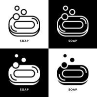 zeep icoon tekenfilm. zeep en schuim symbool vector logo