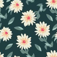 donker mooi bloemen patroon vector