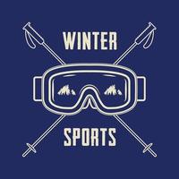 wijnoogst winter sport- logo, insigne, embleem en ontwerp elementen. vector illustratie