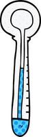 cartoon doodle medische thermometer vector