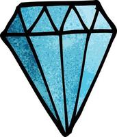 cartoon doodle tatoeage diamant vector