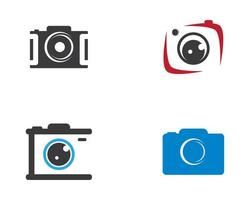 verschillende stijlen camera logo iconen vector