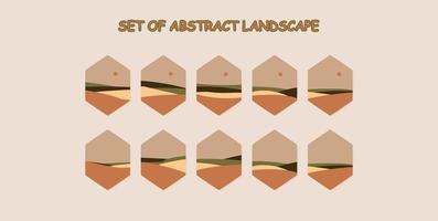 reeks van abstract landschap vector