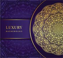 luxe gouden mandala overladen achtergrond voor bruiloft uitnodiging gouden mandala ontwerp achtergrond vector