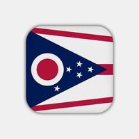 Ohio staat vlag. vector illustratie.