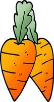 cartoon doodle wortelen vector