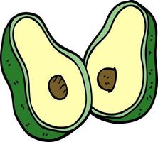 tekenfilm tekening avocado vector