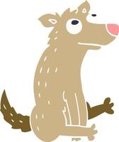 cartoon doodle hond zit vector