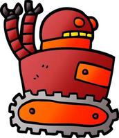 cartoon doodle robot vector