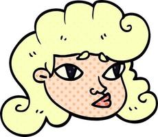 tekenfilm tekening blond meisjes gezicht vector