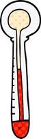 tekenfilm tekening heet thermometer vector