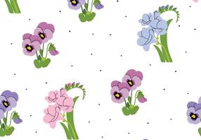 Delicate Pansy Patroon vector