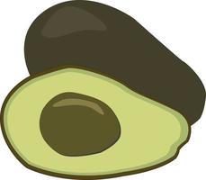 avocado illustratie fruit vlak ontwerp vector