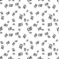 naadloos tropisch bladpatroon. zwart-wit botanisch patroon. bloemen digitaal papier in een minimalistische Scandinavische stijl. vector