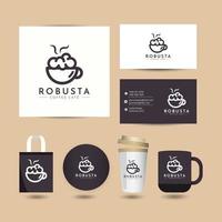 koffie logo ontwerp concept vector