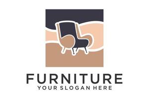 huis sofa inspiratie logo ontwerp, huis interieur, minimalistische stoel vector
