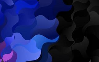 donkerblauwe vectorachtergrond met lavavormen. vector